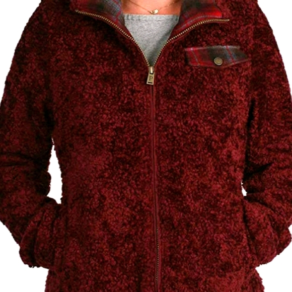 pendleton fuzzy zip jacket